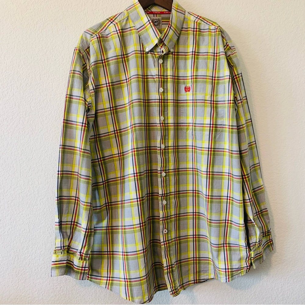 Cinch Men’s XL Plaid western long sleeve